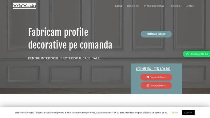 Concept Decor – Productie Profile Decorative Pe Comanda