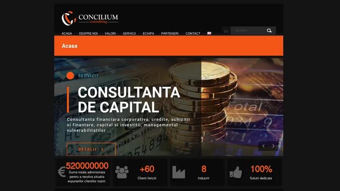 Despre Noi | Consultanta in servicii financiare | Concilium Consulting