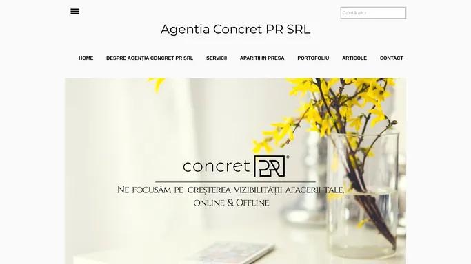 Agentia Concret PR SRL – Agentia Concret PR SRL – agentie de marketing online full service.