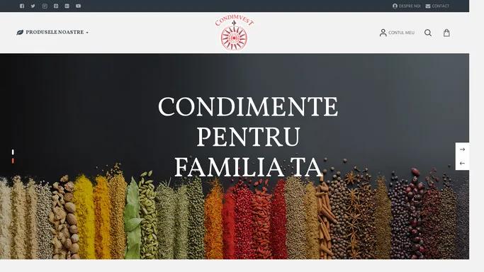 Condimvest - Mirodenii, Condimente, Mixuri, Produse gourmet, Cereale, Seminte