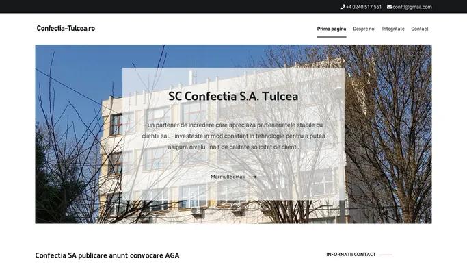 Confectia-Tulcea – Fabrica de confectii Tulcea