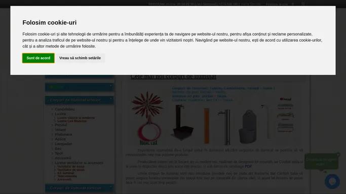 Magazin on-line de corpuri de iluminat, saltele, mobilier, candelabre, veioze si lampi de exterior - Confort Italian