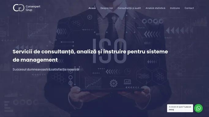 Consultanta ISO pentru implementarea sistemelor de management. -Servicii de auditare