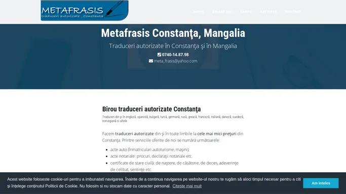 Constanta Traduceri - Metafrasis, birou traduceri autorizate