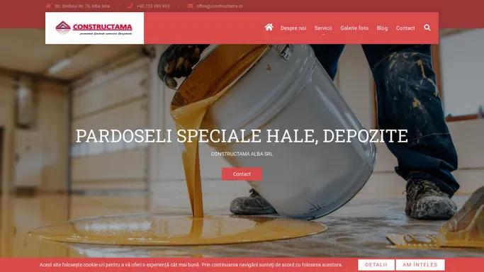 Pardoseli Industriale Ucrete, Beton Poliuretanic, Rasini Epoxidice - Constructama Alba | Aplicator autorizat pentru pardoseli industriale Ucrete, beton poliuretanic, rasini sintetice. Oferim solutii personalizate pentru insustria alimentara, panificatie, procesare, imbuteliere, chimica, farmaceutica etc.