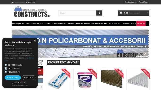 Materiale Constructii Online: Panouri Bordurate, Policarbonat, Rigips, OSB - Constructs