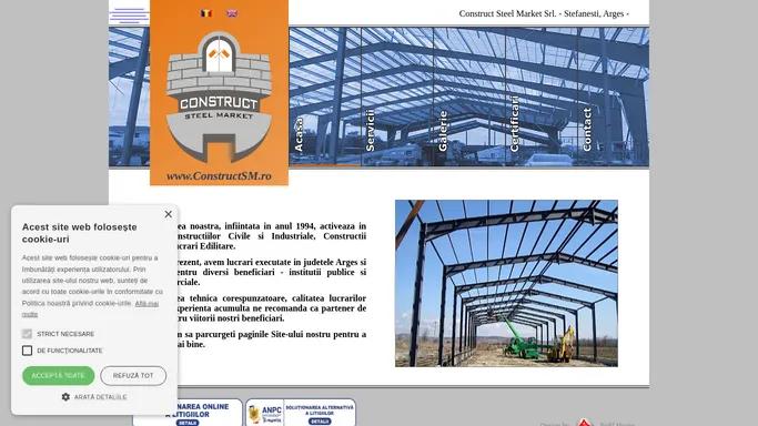 www.ConstructSM.ro - Construct Steel Market - Pitesti, Arges - Stefanesti, constructii civile si industriale, drumuri si poduri, lucrari edilitare