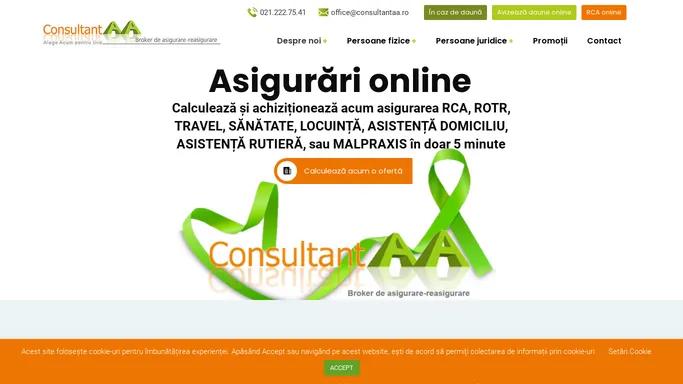 ConsultantAA - asigurare de calatorie e locuinta sanatate viata CASCO