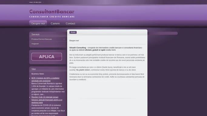 Consultant Bancar - Consultant Bancar