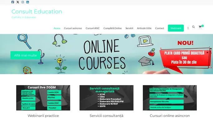 Calitate in Educatie - Consult Education