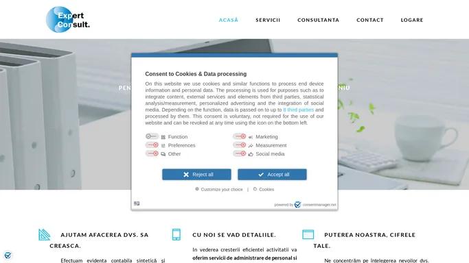 Expert Consult Banner firma de contabilitate online.