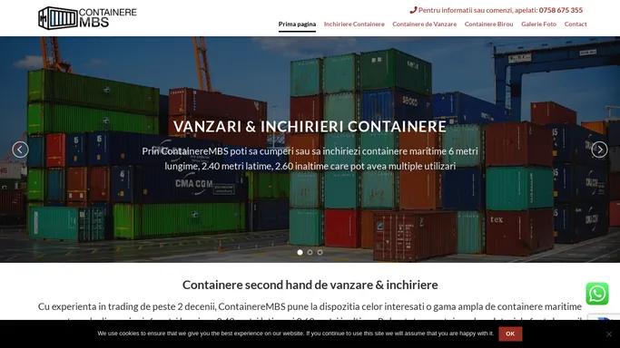 Containere Second Hand | Containere Timisoara | Containere MBS