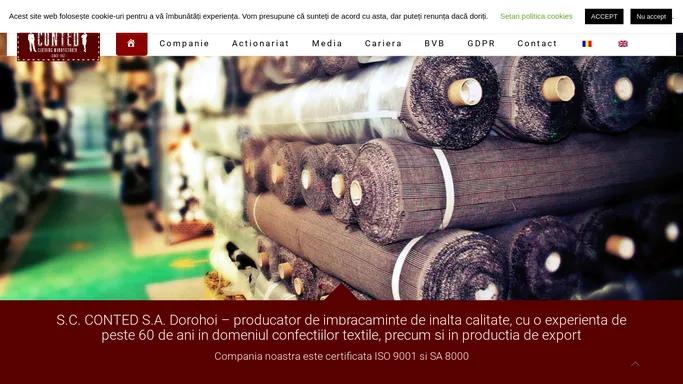 CONTED S.A. – S.C. CONTED S.A. Dorohoi – producator de imbracaminte de inalta calitate