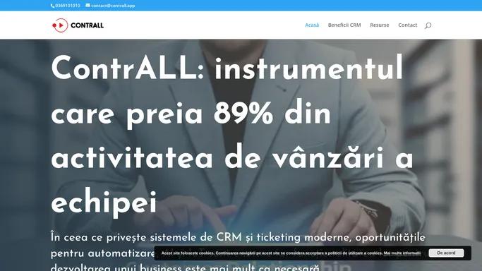 Contrall: instrumentul care preia 89% din activitatea de vanzari a echipei