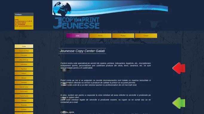 JJeunesse Copy Center Galati, Servicii de copiere, tiparire, inscriptionare echipament sportiv. Produse personalizate.