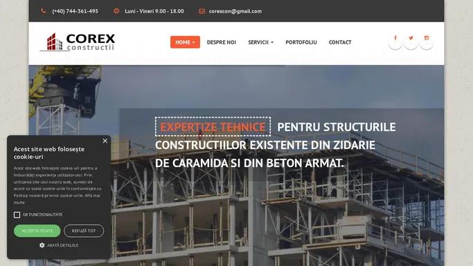 Corex Constructii - Elaborarea de expertize tehnice pentru structurile constructiilor existente - Home