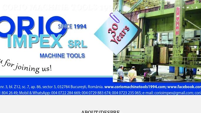 CORIO MACHINE TOOLS SINCE 1994 (Lathes,milling, boring, drilling,,gear