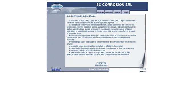 Pagina Oficiala SC CORROSION SRL