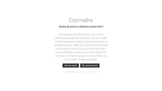 Cosmeline. Cosmetice BIO. Acord Explicit Politica Confidentialitate - Cosmeline. Produse BIO