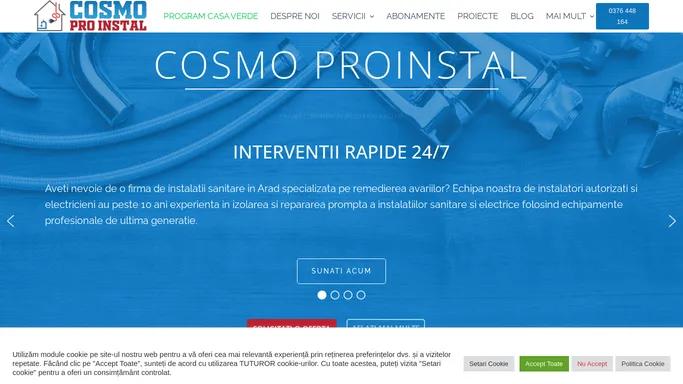 Cosmo ProInstal | instalator arad non-stop | firma instalatii sanitare | electrician arad | mentenanta arad | instalatii sanitare | instalatii electrice