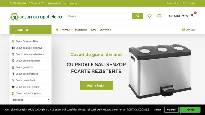 Cosuri-Europubele.ro - Cele mai bune oferte pentru cosuri de gunoi profesionale!