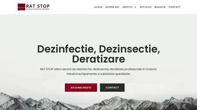 Dezinfectie, Dezinsectie, Deratizare - RAT STOP Craiova