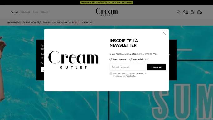 Outlet online, imbracaminte si incaltaminte | creamoutlet.ro