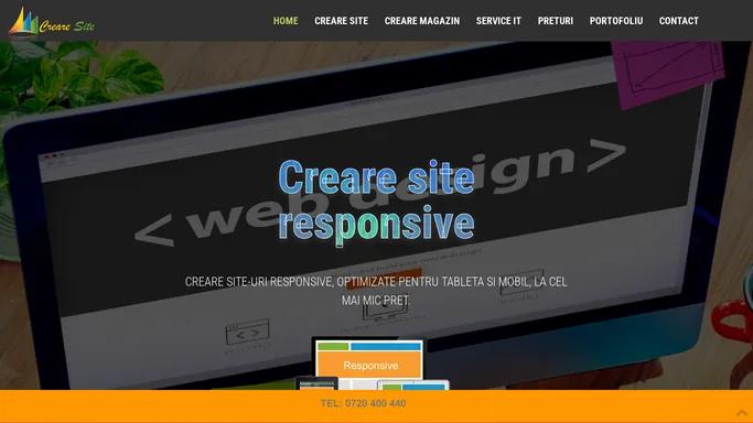 Creare site de prezentare responsive