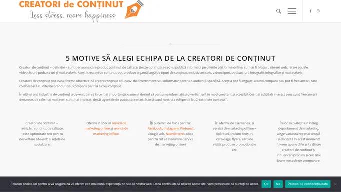 Creatori de Continut - continut de calitate - texte unice optimizate SEO