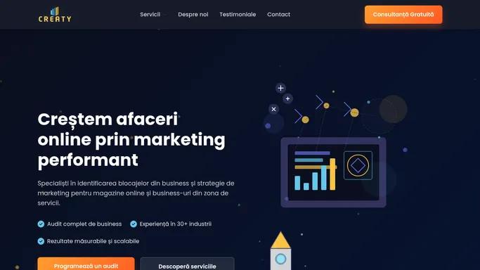 Creaty Agency | Agentie Performance Marketing | Google Ads, Facebook Ads, Email Marketing