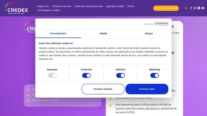 Credex IFN: Aplica pentru credite online rapide