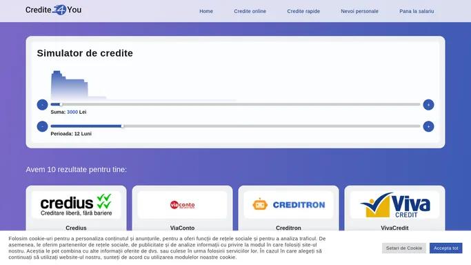 ▷ Credite4you - compara oferte de Credite intr-un singur loc