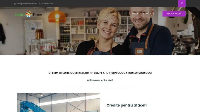 - Credite pentru business