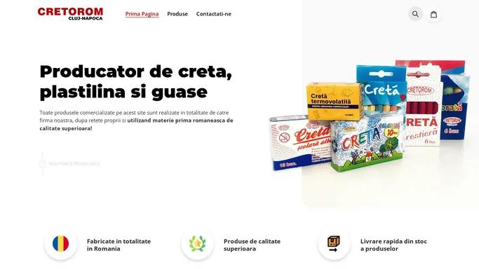 Cretorom - Producator local de creta, plastilina si guase