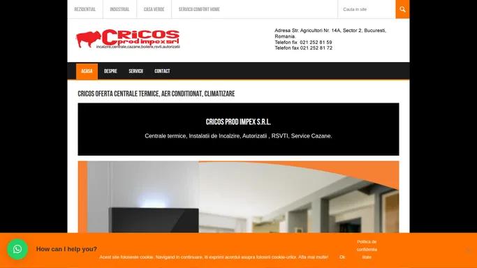 CRICOS -Centrale Instalatii de Incalzire Autorizatii RSVTI Service Cazane