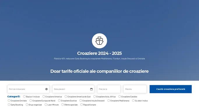 Croaziere 2024 - 2025 . Rezervari Croaziere de Grup si individuale