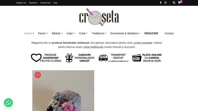 Croseta | Produse decor crosetate manual | Cadouri personalizate