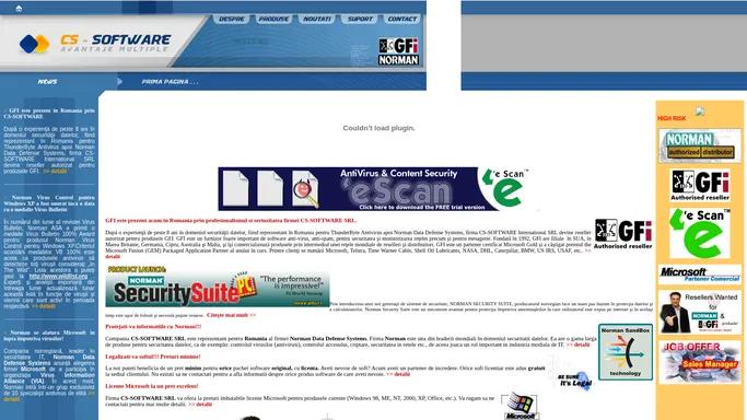 CS-Software SRL - GFI Romania, Norman antivirus, GPS, navigare, navigatie, service, servicii, calculatoare