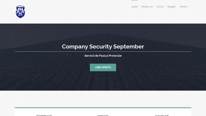 Company Security September – Servicii de Paza si Protectie