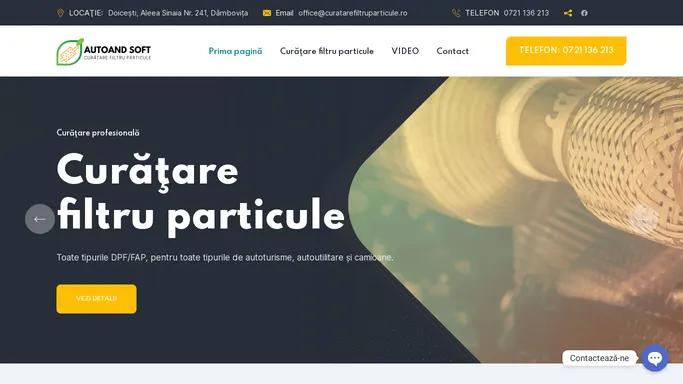 Curatare filtru particule, curatare DPF Dambovita, Prahova, Arges