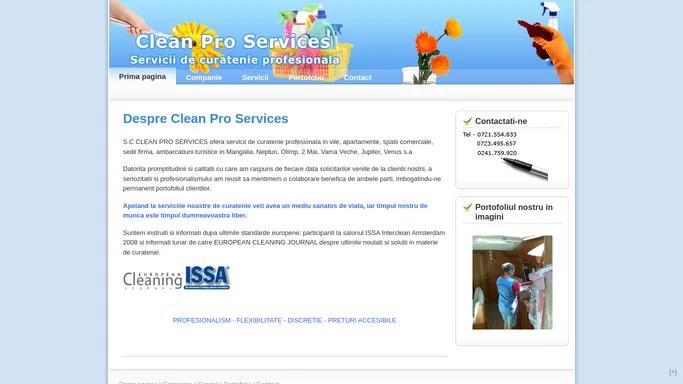 Despre Clean Pro Services | curateniemangalia