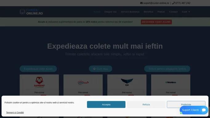Trimite colete ieftin si rapid cu Cargus, DPD, Fan Courier, Posta Romana, Sameday - Curier Online