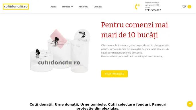 Urne donatii, cutii donatii, urne tombole, pentru fonduri - Bucuresti