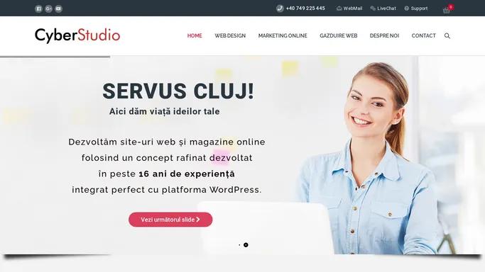 Web design de Cluj: Creare site-uri & magazine online - CyberStudio