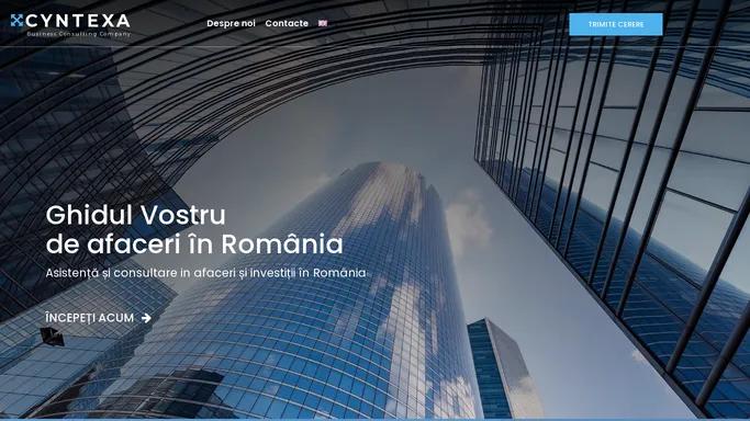 Consultanta in afaceri si investitii in Romania