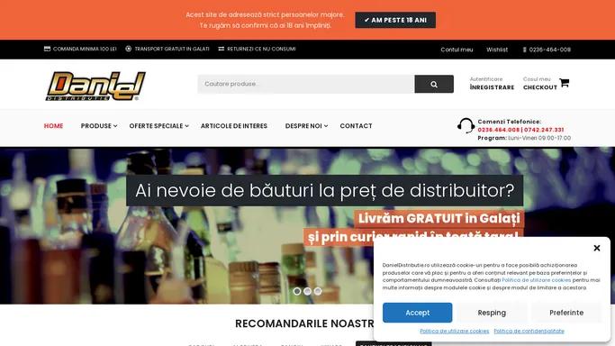 Daniel Distributie - comenzi online bauturi alcoolice, vinuri, bere, apa minerala, sucuri, food