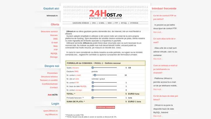 Oferta gazduire domenii - 24host.ro