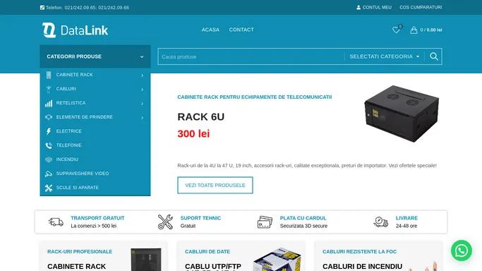 Cauti rack-uri, cabluri, retelistica? Importator DataLink