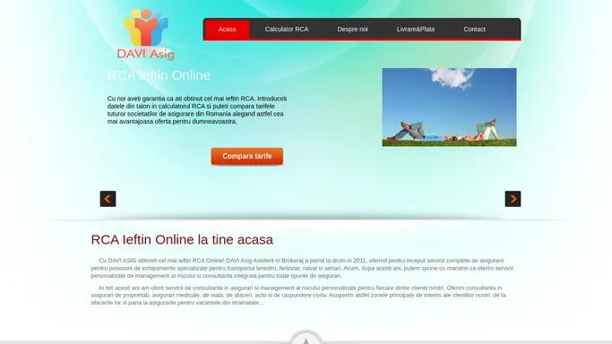 RCA Ieftin | Asigurare RCA ieftin online | Calculator tarife RCA