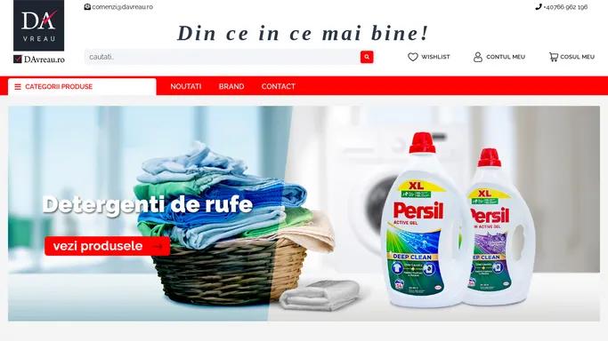 DaVreau.ro - Detergenti de Top & Cafea de Brand la Preturi Inegalabile